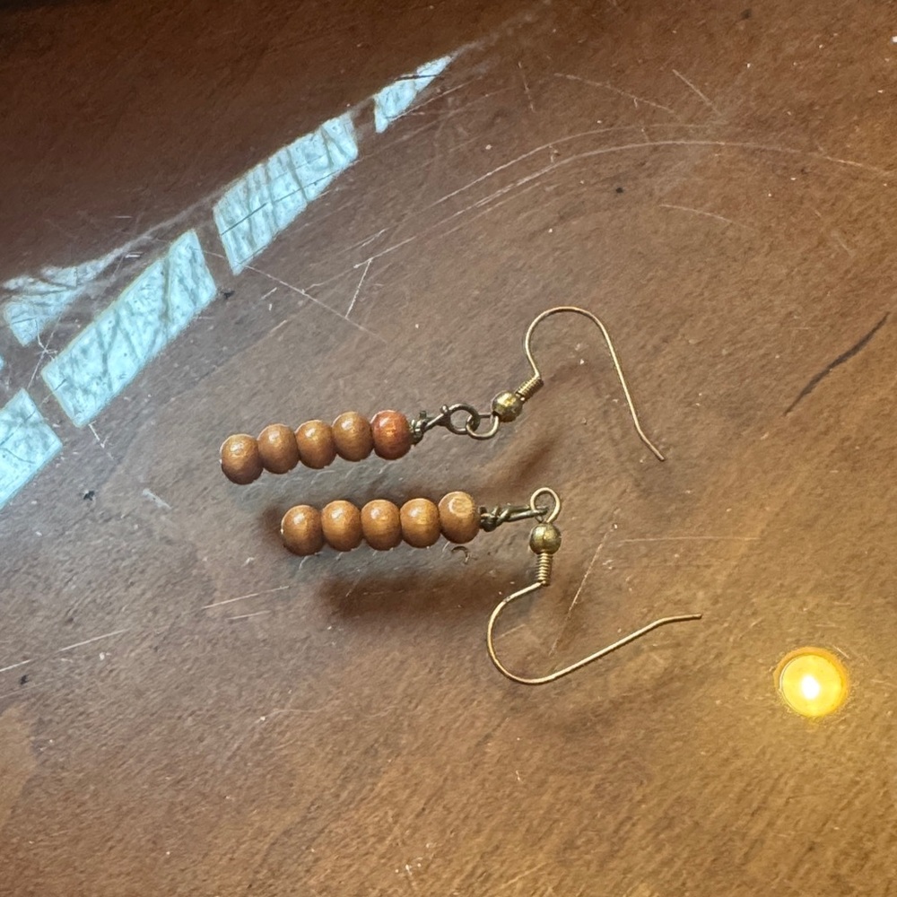 Chic Wooden Bead Earrings